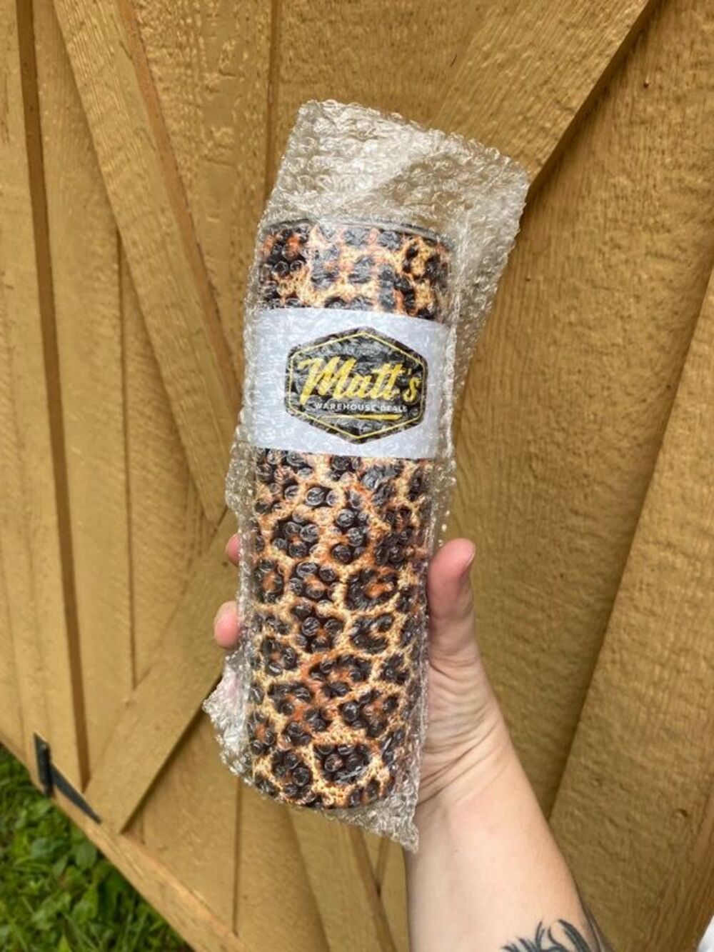 20 oz cheetah print tumbler